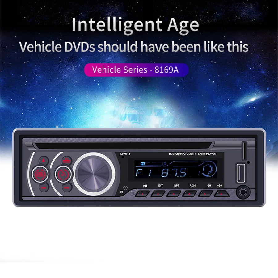 

1DIN WINCE Car Radio DVD Mp3 Player Digital Bluetooth Audio Music Stereo USB/TF/AUX-IN 12V