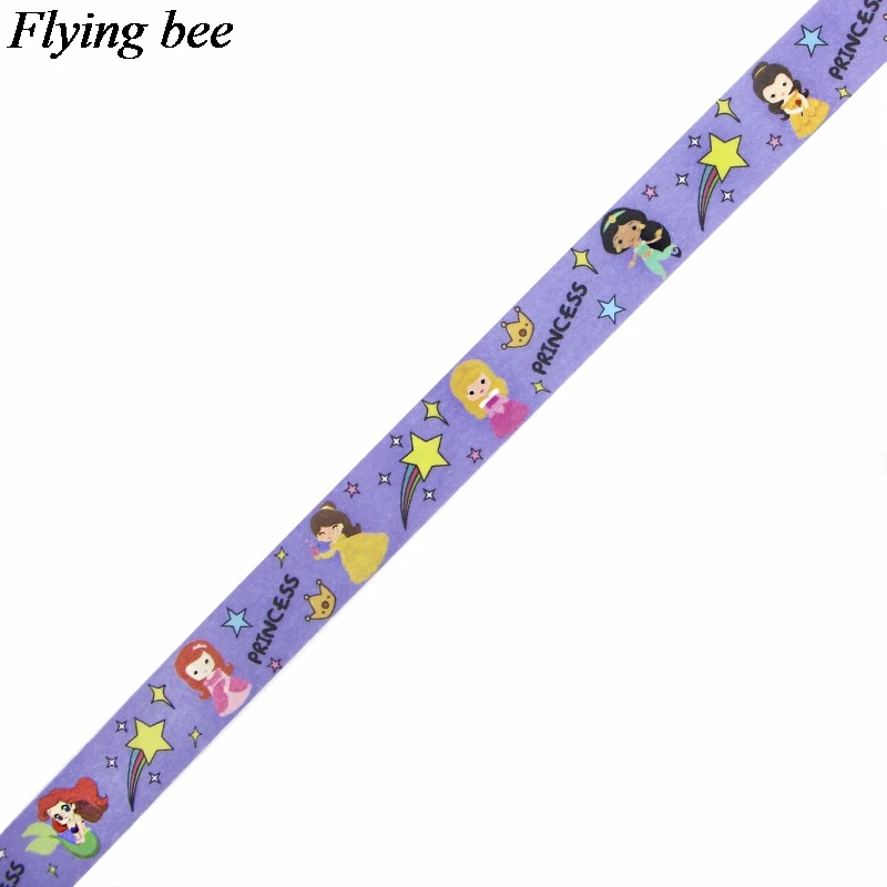 20 шт./лот Flyingbee 15 мм X 5 м принцесса девушки васи лента бумага DIY декоративная клейкая лента канцелярские Мультяшные Маскировочные ленты X0588