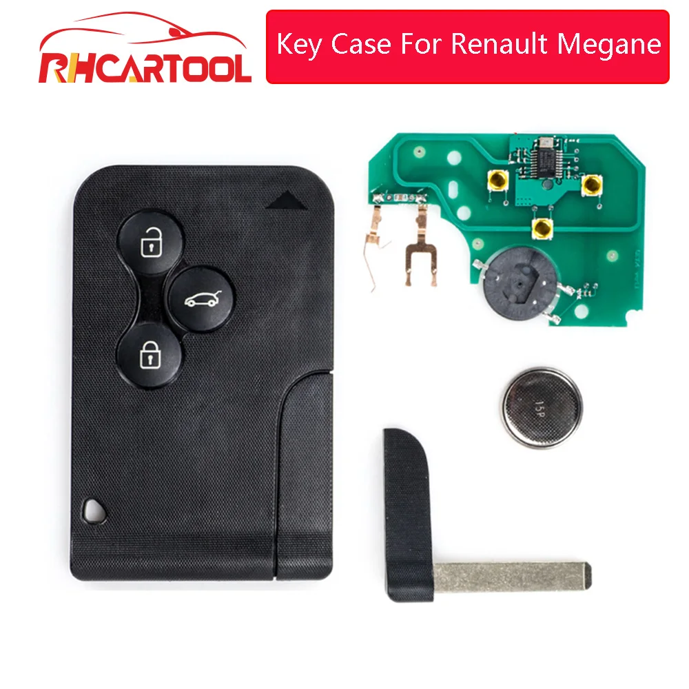 Ключ дистанционный OBD2 433 МГц 3 кнопки чип ID46 PCF7947 для Renault Megane Scenic 2003 2008|Ключ от авто|