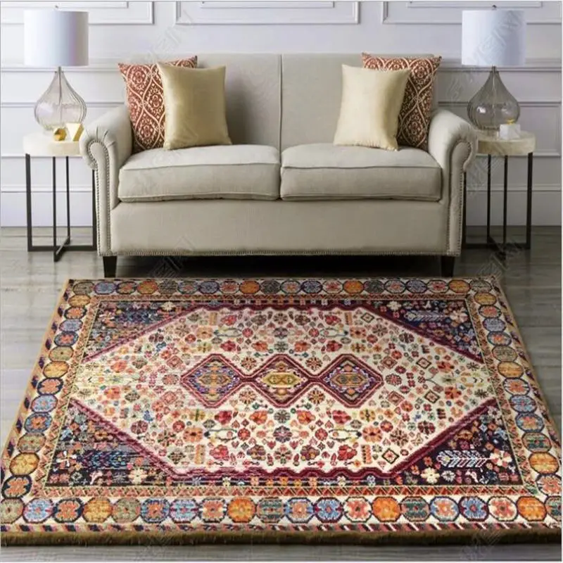 Ковер для гостиной, винтажный Европейский персидский ковер, турецкий ковер для спальни, серый Современный домашний декор, напольный коврик - Цвет: 19
