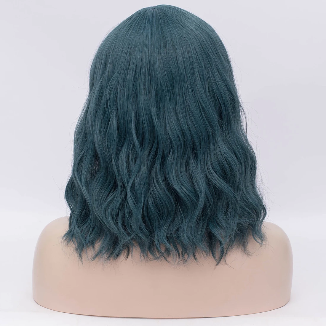 Синтетические короткие синие парики для женщин вьющиеся волосы синтетический парик с боковой челкой термостойкие волокна волос