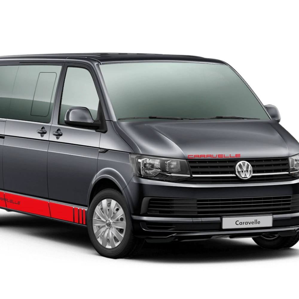 Housses D'accoudoir En Cuir Véritable Pour VW T5 Transporter Caravelle (2003-2016) - Noir Et Gris, Lot De 2