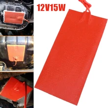Coussin chauffant en Silicone 12V 15W, chauffage rapide, tapis chauffant, accessoires 50x100mm, réservoir d'huile de moteur de voiture