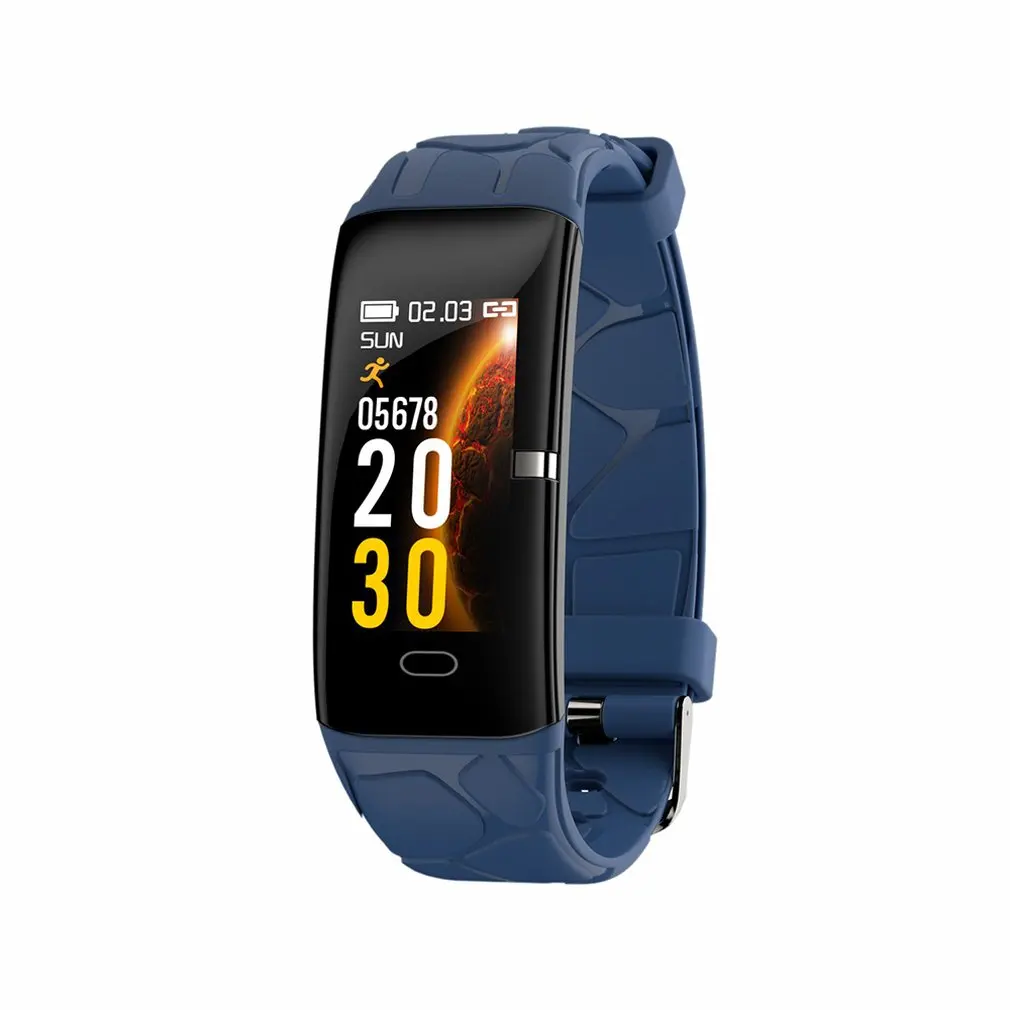 Смарт-часы E58 сердечный ритм SmartWatch Обнаружение сна вспышка декоративные огни спортивный смарт-браслет полный сенсорный экран