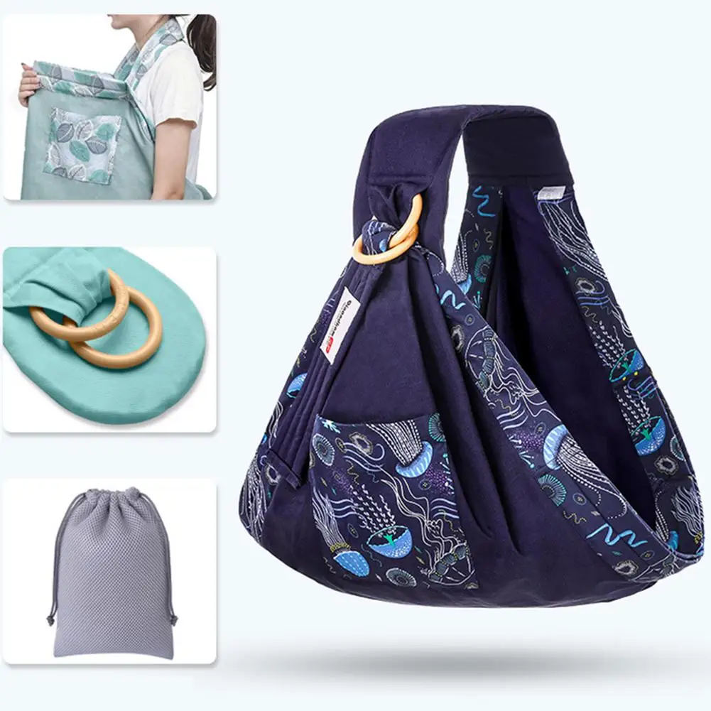 lace navy Kidlove Baby Многофункциональный горизонтальный шарф для кормления грудью Детские переноски для 4 сезонов - Цвет: lace navy