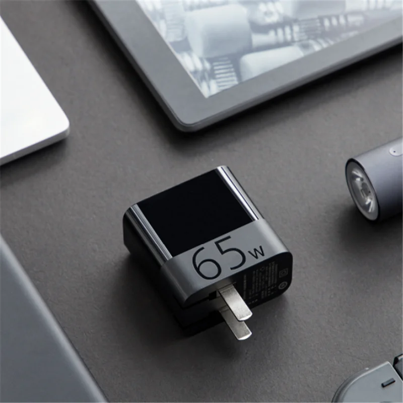 Xiaomi ZMI USB-C адаптер питания 65 Вт портативный Быстрый зарядный складной pin с USB-C кабель для передачи данных для мобильного телефона компьютера