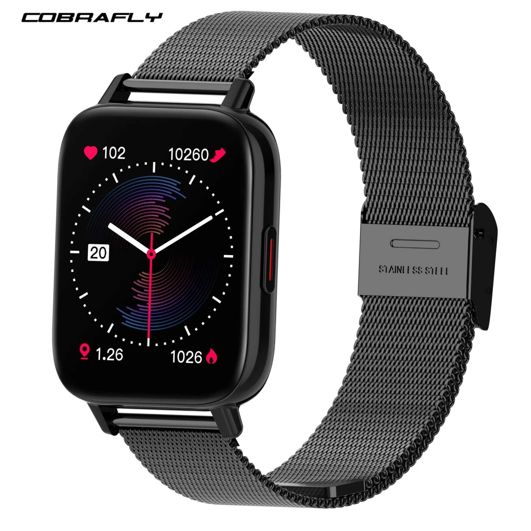 COBRAFLY I22 Smart Watch 1.69 inch Square Screen BT Call Heart Rate Pressure Monitor Fitness Tracker IP67 Waterproof | Электроника