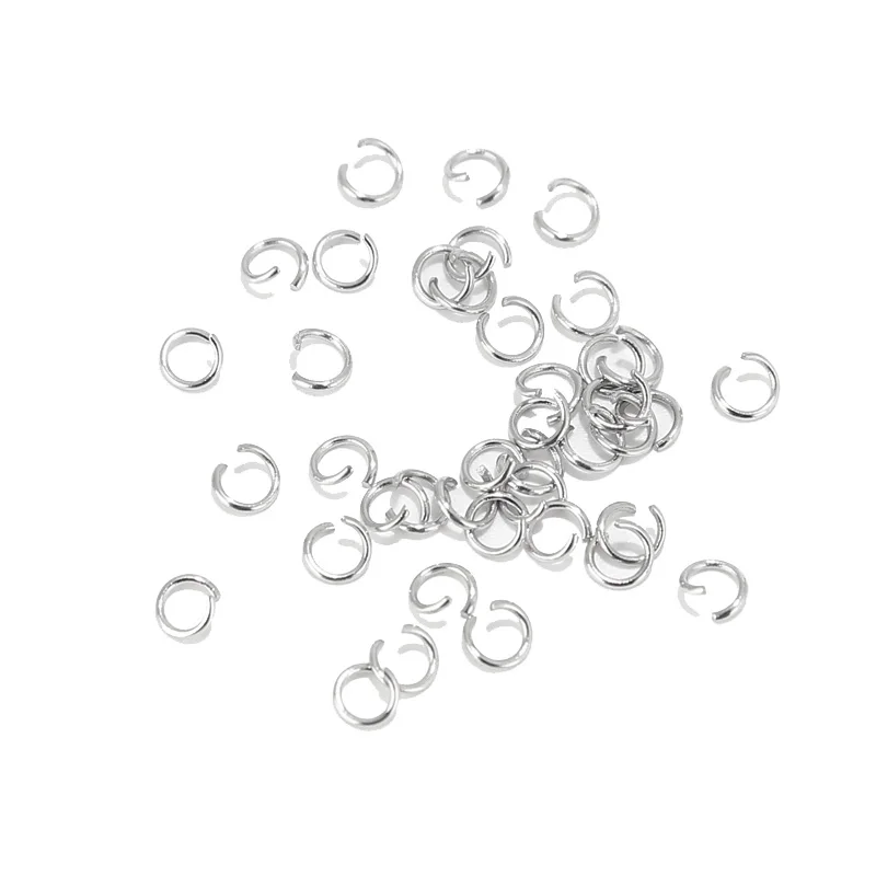 200pcs anello aperto in acciaio inossidabile 3.5mm 4mm 5mm 6mm 7mm 8mm 9mm anelli di salto fai da te fare gioielli connettore accessori risultati dell'anello