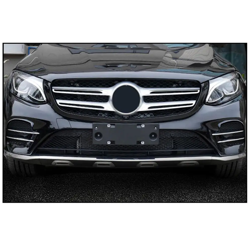4 шт. для Mercedes Benz GLC GLC300 GLC-Coupe Передняя угловая сетка гриль формовочная крышка отделка хром автомобильный Стайлинг