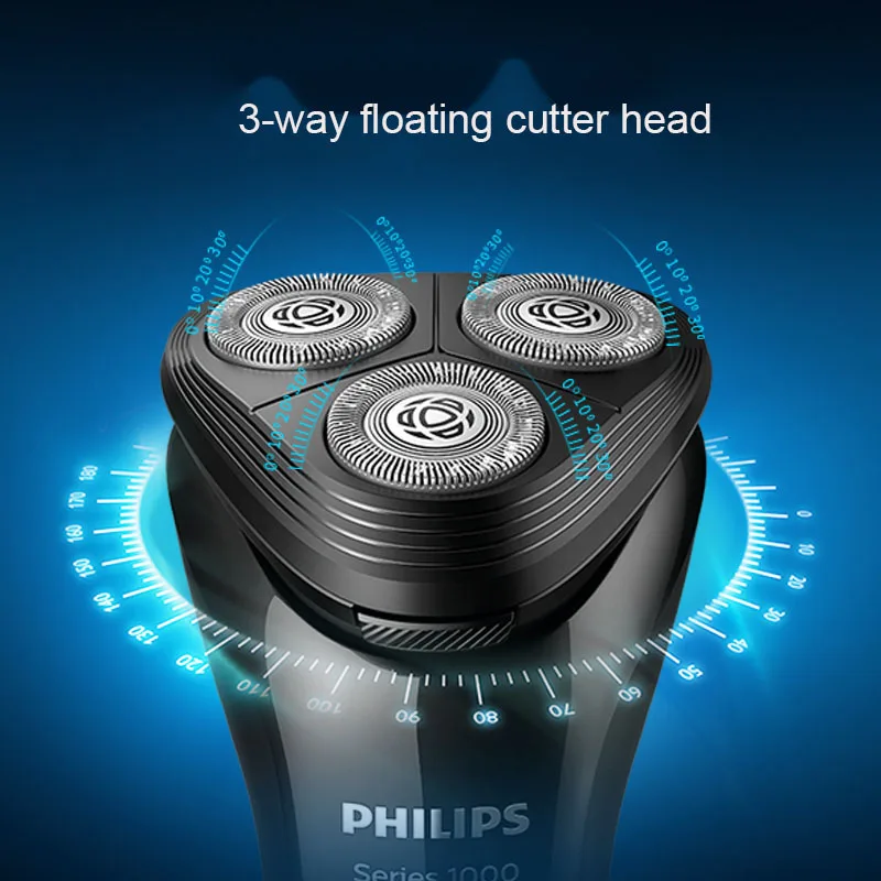 Электробритва Philips S1000 серия сухая и влажная S1103 Мужская моющаяся перезаряжаемая Бритва 100-240 в 8 часов зарядки