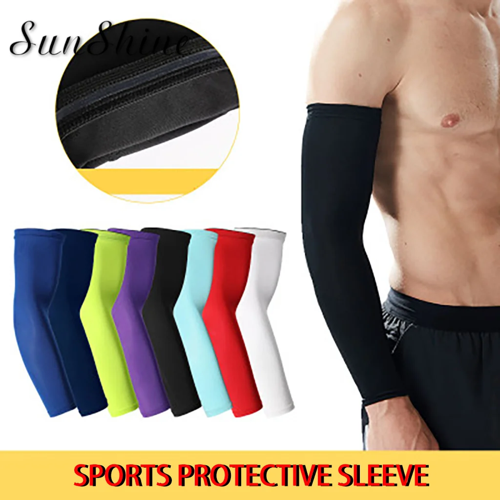 1 PC Men Women Arm Sleeves Sun UV Protection Ice Cool 7-Color Bicycle Cycling Warmers Biking Cuff Sleeve | Спорт и развлечения