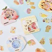 Autocollant Washi nourriture délicieuse mignon, autocollant décoratif pour Journal intime, Scrapbooking, planificateur, Album, papeterie esthétique, Diy bricolage, 40 pièces