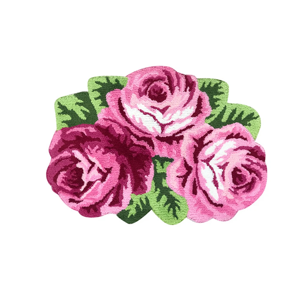 Ковер, ковер, полиэстер, нескользящий, декоративный, для гостиной, мягкий, для спальни, коврик, 3D, ручная стирка, легко чистится, розовая форма, для дома