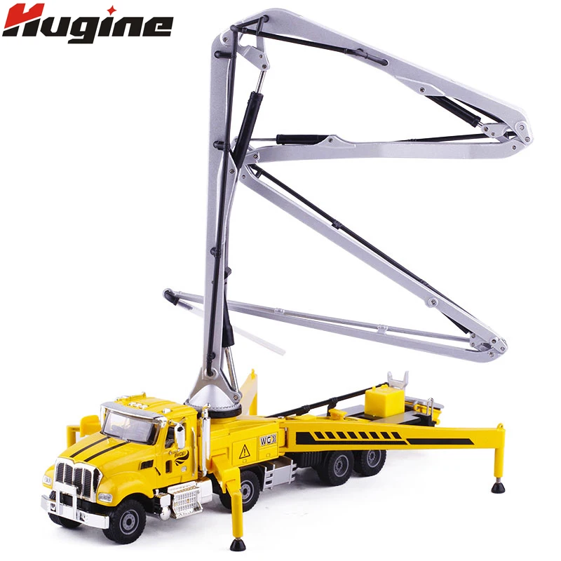 

Alloy Diecast Concrete Pump Truck 1:55 80cm Folding Pipe 4 Telescope Stand Construction Truck Model Collection Gift for Kids Toy