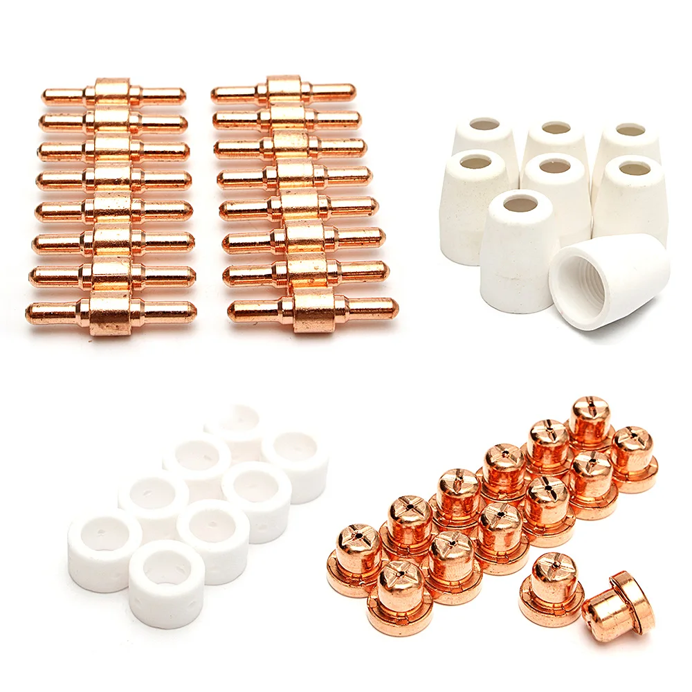 

46Pcs Electrodes Tips Nozzles Consumables for Plasma Cutter 40D CUT40 50D CUT50