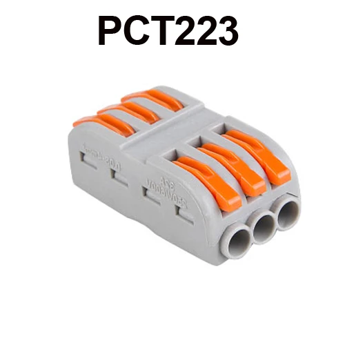 Разъем для провода PCT-212 213 214 215 компактный проводки, проводниковый блок 0,08-2,5 мм PCT-212 213 214 215 218 SPL-2 3 - Цвет: PCT 223