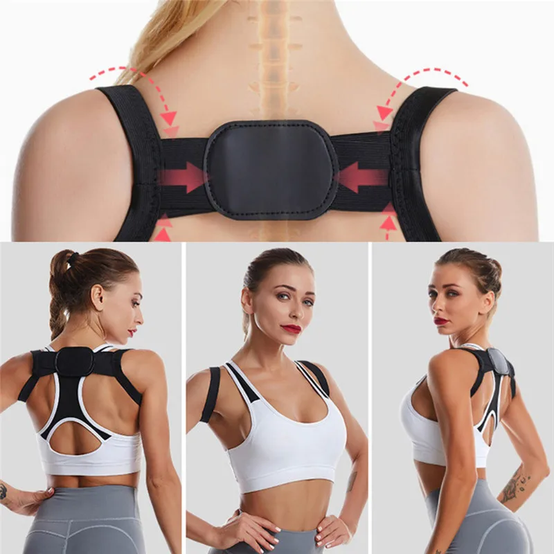 Adjustable Women Back Brace Back Posture Corrector Shoulder Support Brace Belt Body Health Care Sports Protective Band USA ship