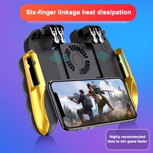H9 V2 шесть пальцев подключаемый смартфон игровой триггер для мобильных телефонов для PUBG геймпад Кнопка огня радиатор шутер Gamecube контроллер