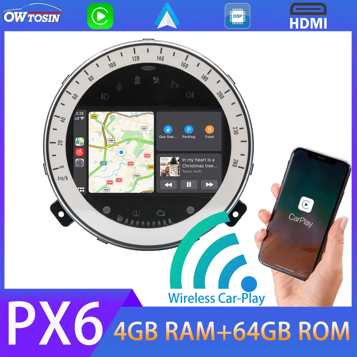 Автомобильный мультимедийный плеер PX6 Android 10 0 для BMW Mini Cooper R56 2006-2013 радио стерео GPS
