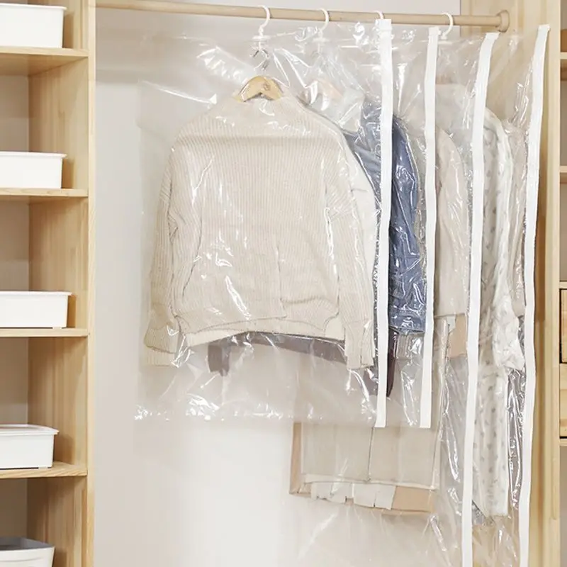 

4pcs/set Strong Hanging Vacuum Space Saver Storage Bags Sealed Pouch for Clothes X3UC
