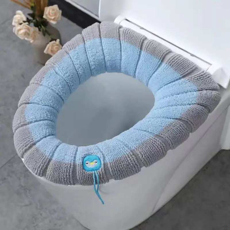 Toilet seat cover 1Pcs Bathroom Toilet Seat Cover Soft Warmer Washable Mat Cover Pad Cushion Seat Case Toilet Lid Accessories Bath Home
