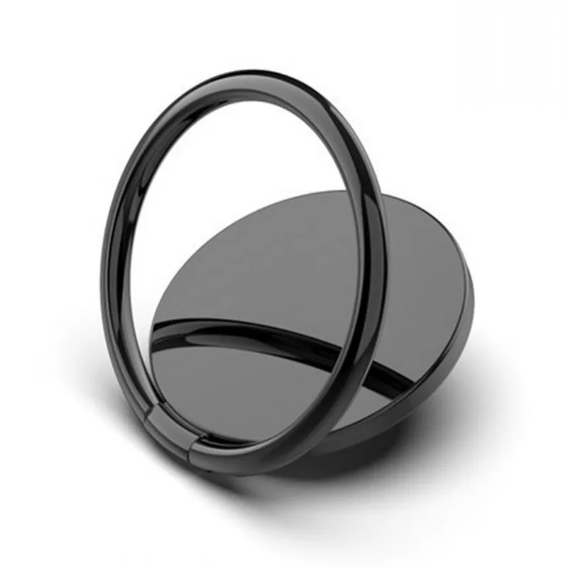 Многофункциональный держатель для мобильного телефона, держатель на 360 градусов, автомобильный держатель для вентиляции, вращающееся магнитное крепление в виде кольца на палец - Color: C-Black