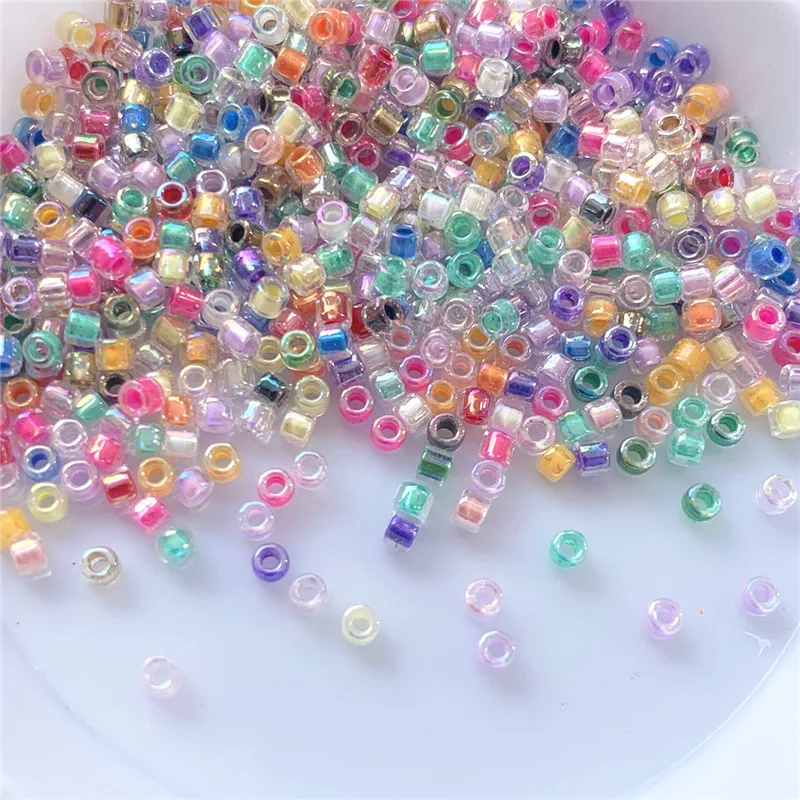 Glass Beads 2mm Delica Illusory Colors Silver Lined Crystal Miyuki Beads For DIY Jewelry Making Earrings Bracelet Craft