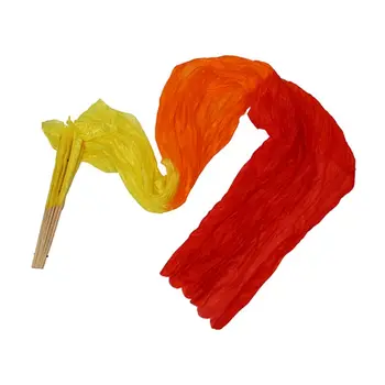 

1.8m Hand Made Colorful Belly Dance Dancing Silk Bamboo Long Fans Veils