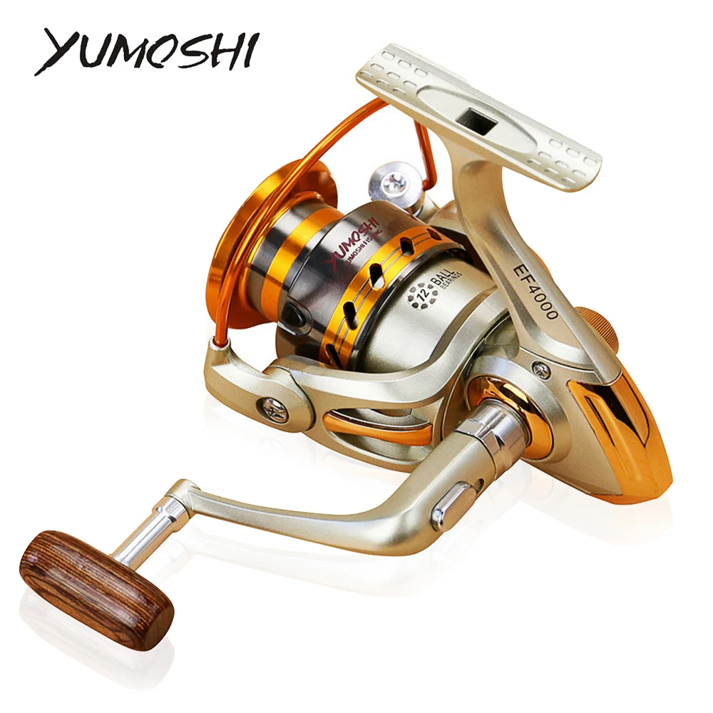 Metal Spool Spinning Fishing Reel 5.2:1 12BB Ball Bearings Carp Fishing Reel EF1000-7000 Series Mulinelli Spinning 2020 Metal Spool Spinning Fishing Reel 5.2:1 12BB Ball Bearings Carp Fishing Reel EF1000-7000 Series Mulinelli Spinning 2020