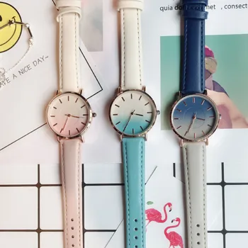 

100pcs/lot New Creative Watch Women Harajuku Style Fashion Quartz Wristwatches Elegant Ladies Girl Bracelet Watch Saat Wholesale