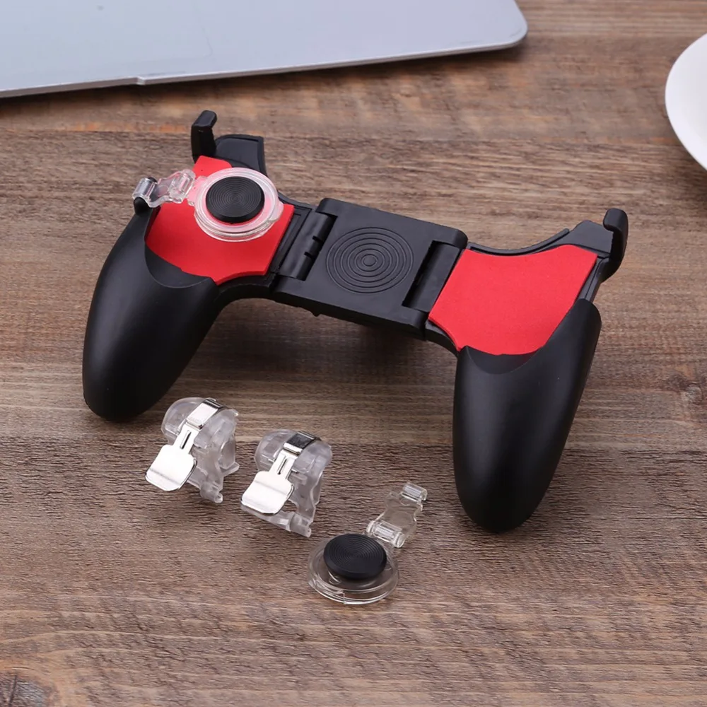 5 in 1 Gamepad Joystick for PUBG Mobile Phone Game Controller L1 R1 Fire Shooter Buttons Trigger Handle for 4.5-6.5 inches Phone