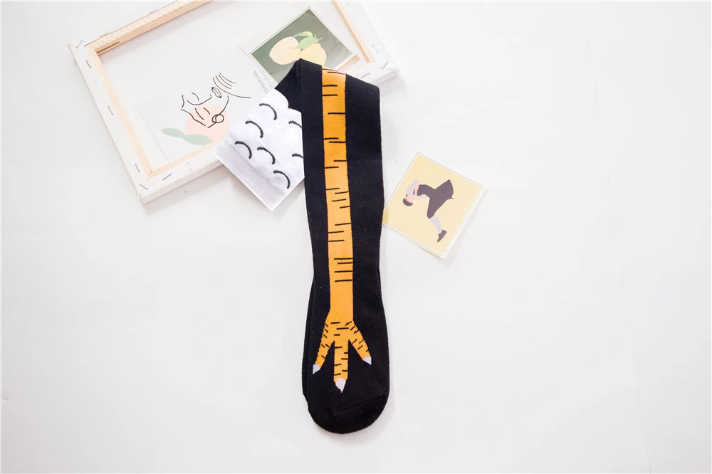Warme Winter Herbst Frauen Huhn Pfoten Bein Klaue Gestrickte Lustige 3D Cartoon Oberschenkel Hohe Nette Dünne Kappe Füße Socken Cosplay Weihnachten geschenk – Detail 26