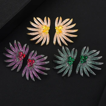 

Missvikki Trendy Elegant Famous Full CZ Original Design Earrings Jewelry for Bridal Wedding Women Daily Party Show Earrings