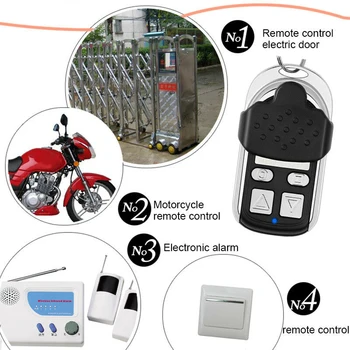 

433MHZ 4-Button Universal Cloning Key Fob Remote Control Electric Gate Door Smart Opener Security And Protection