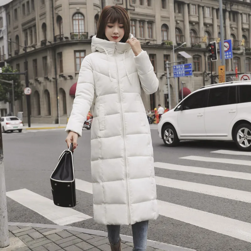 SWREDMI Thick Warm Female Jacket Winter Coat Women Plus Size M- 5XL 6XL Parka Hooded Winter Jacket Below Knee Length Warm Coat