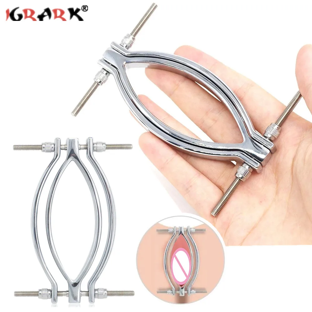 Sexy Flirt Labia Clips Vagina Spreader Clitoris Pussy Slave Bdsm Equipment Fetish Erotic Tool Sex Toys For Women Men Adult Games