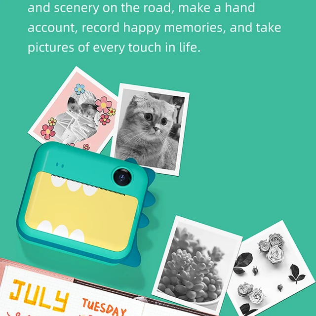 Kids Instant Camera Children Print Camera For Kids 1080P Video Photo Digital Camera With Print Paper Birthday Gift For Girls Boy 4