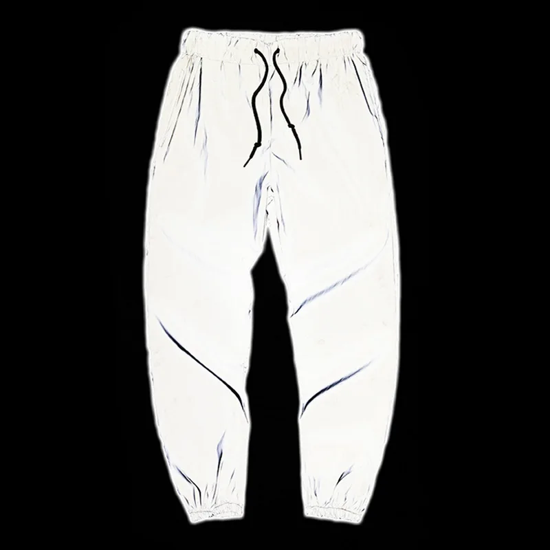 

BOLUBAO Trend Brand Men Reflective Pants Spring New Men's High Street Drawstring Pants Fashion Hip Hop Harem Pants Male
