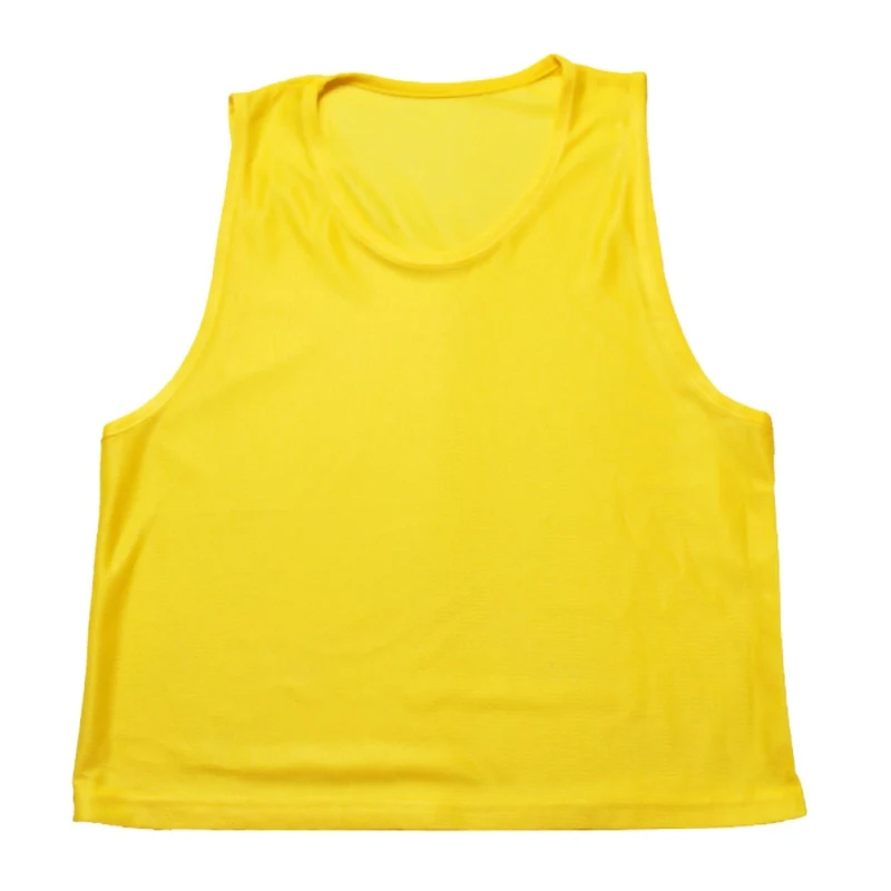 Детские майки без рукавов для футбола, Футбольная группа, майка, дышащая тренировочная футбольная безрукавка, командные рубашки - Цвет: Цвет: желтый