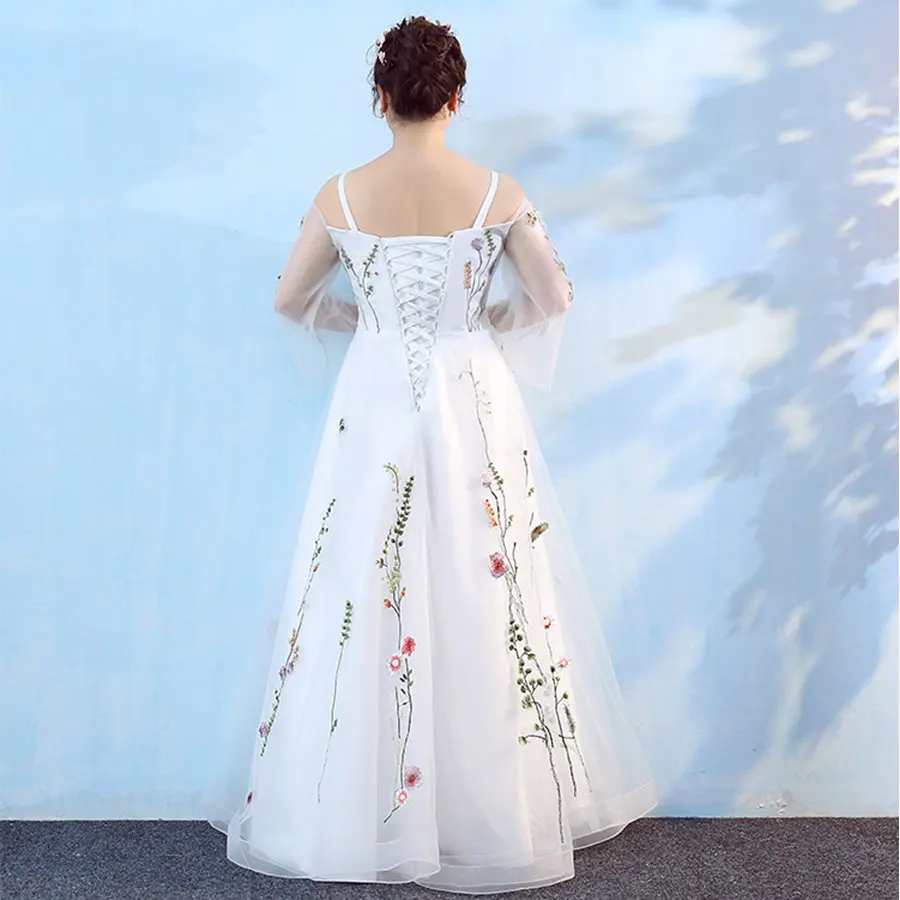 Это Yiiya формальное платье лодочка шеи размера плюс с длинным рукавом Robe De Soiree DX016 Пол-Длина Спагетти ремень платье женщины вечерние
