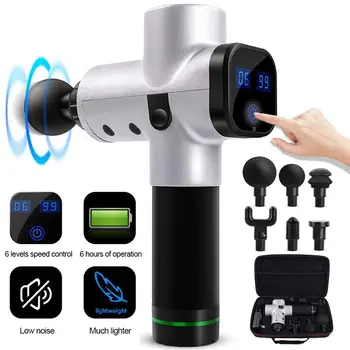 

Muscle Massage Tool Handheld Deep Tissue and Muscle Relaxation Massager 6-Speed Relaxation Instrument with LCD Touch Screen