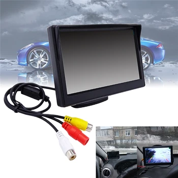 

Universal Car Mirror New 5''800*480 2 colors TFT LCD Screen Monitor For Car Rear Rearview Backup Camera Parking Two System