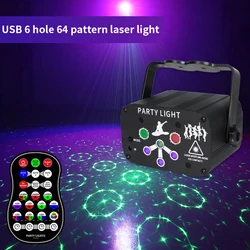 Lampe Laser LED à tête mobile, lumière stroboscopique activée par le son, DJ Disco, projecteur RGB 4K, éclairage de scène, décoration de noël 