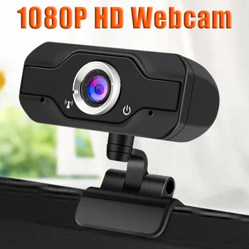 

10PCS Full HD Web Camera 1080P Webcam USB Mini Computer Camera Built-in Microphone Flexible Rotatable for Desktop and Gaming