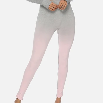 

Seamless Gradient High Waist Pant Women's Slim Elastic Force Workout Jogging Leggings 2020 Spring Sport Pants Fashion Female