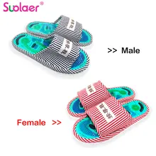 Beurha Рефлексология стопы акупунктурные тапочки массаж способствует циркуляции крови Расслабление магнит Здоровье Уход на ногами обувь облегчение боли