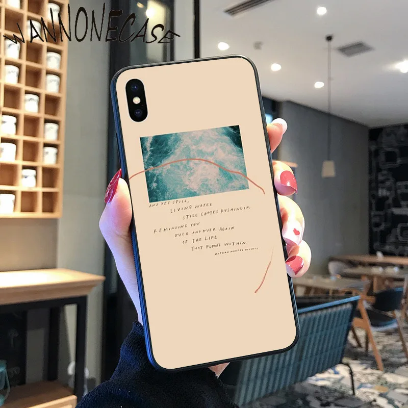 Manis Ruang Dunia Seni Silikon Lembut TPU Ponsel Cover UNTUK iPhone 8 7 6 6S Plus X XS MAX 5 5S SE XR 11 11pro Promax Ponsel