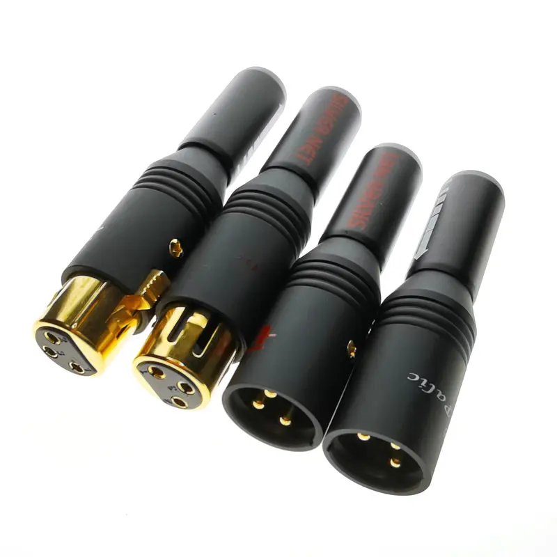 8 шт. Hifi 24K позолоченный штекер XLR Женский Разъем DIY аудиокабель адаптер |