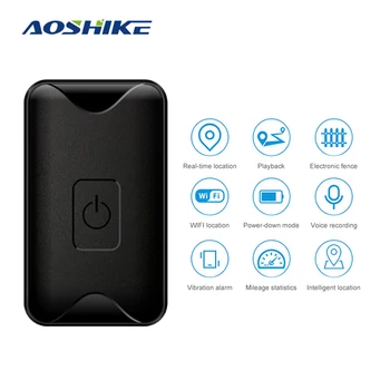 

AOSHIKE WIFI GPS LBS Tracker Intelligent Vehicle Tracking Device Band Car GPS Tracker Google Link Real Time Anti-lost