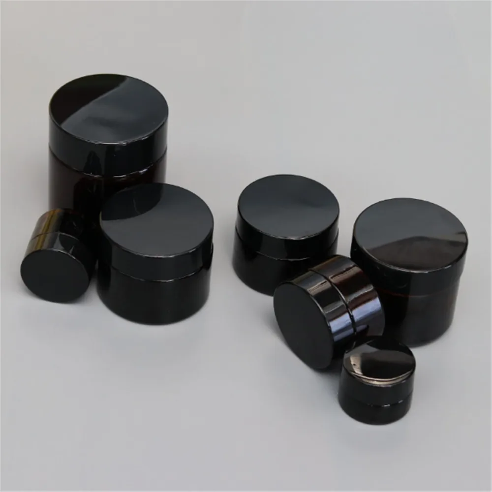 Flacon en verre pour crème cosmétique pour le visage, baume à lèvres, Pot pour échantillons, flacons de maquillage, vente en gros, 20g/30g/50g/100g ► Photo 3/5